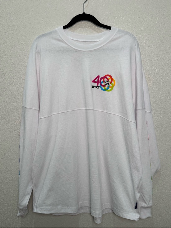 Disney Other - Disney EPCOT 40th Anniversary Spirit Jersey XL NWT 2022 White Rainbow